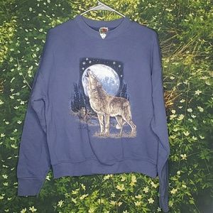 Vintage Wolf Alaska Sweatshirt Sweater Wolves
